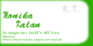 monika kalan business card